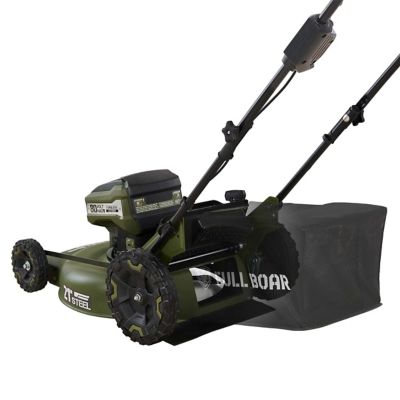 Image showing 10 th Full Boar 21 in. 80V 3-in-1 Lithium-Ion Push Lawn Mower, 2 Batteries and 1 Charger Included