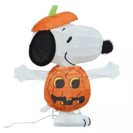 ProductWorks Peanuts Yard Art Snoopy in Jack O Lantern Halloween Statues