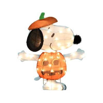 Image showing  Peanuts Yard Art Snoopy in Jack O Lantern