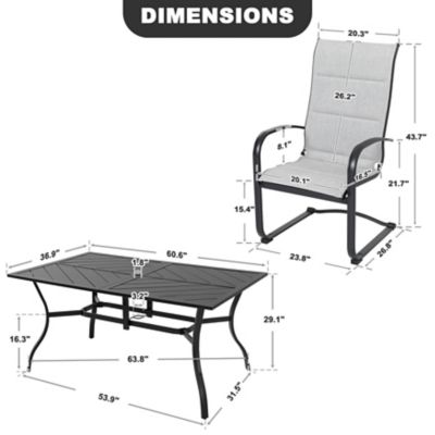 Image showing  Outdoor 7 pc. Iron Dining Set, SD003GR-T3BK