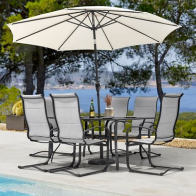 Image showing 8 th Nuu Garden Outdoor 7 pc. Iron Dining Set, SD003Gr, T3BK