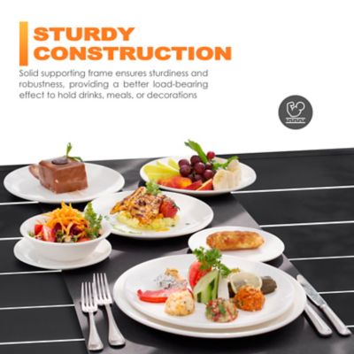 Image showing 5 th Nuu Garden 7 pc. Outdoor Textilene and Iron Patio Dining Set with Umbrella Hole