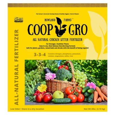 Coop Gro Omri Certified Organic Pelletized Chicken Litter Fertilizer, 6 lb