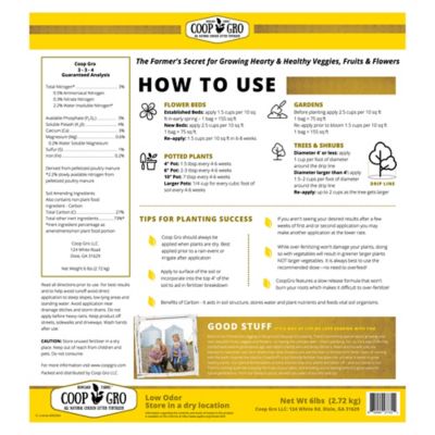 Image showing  Omri Certified Organic Pelletized Chicken Litter Fertilizer, 6 lb.