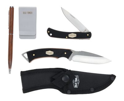 Old Timer Fixed and Folding Knife with Pen and Money Clip, 1217392