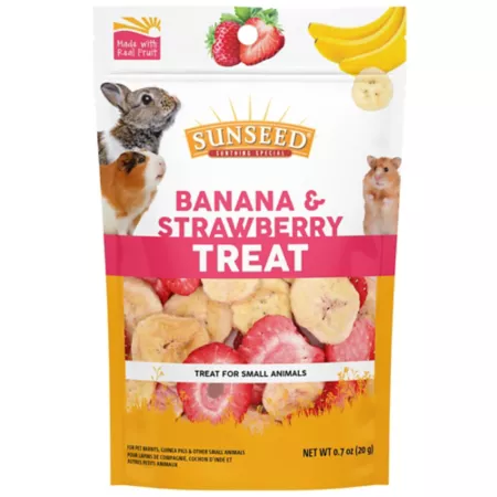 Treat for small animals with sun seeds banana and strawberry Small Pet Treats