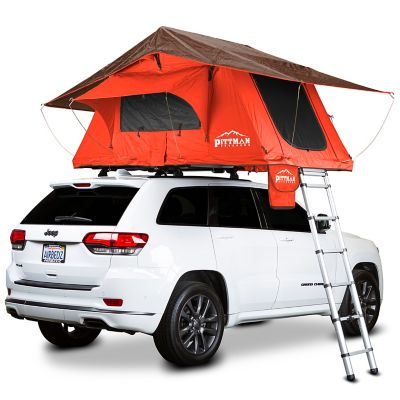 Pittman Outdoors Roof Top Tents 1.4 Series, Orange/Coffee Brown Trim