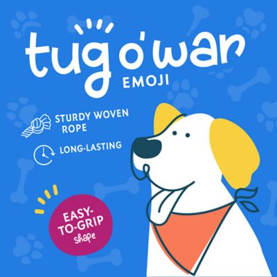 Image showing  Tug-O-War Colorful Emoji Rope Dog Toy, Assorted Colors
