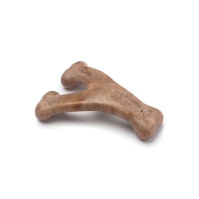 Image showing  Rubber Bone/Wishbone Bacon Dog Chew Toys, 2-Pack