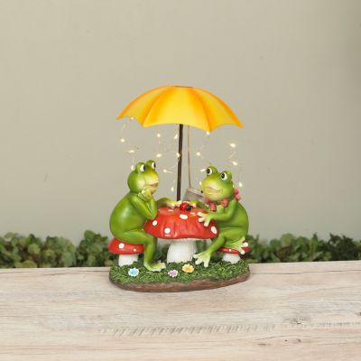 Image showing  7.09 in. Solar Powered Spring Bird Tabletop Decor Set of 2