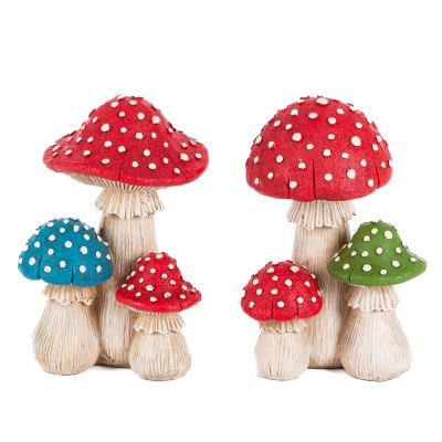 GIL 8.27 in. Hedgehogs on Mushrooms Figurines, Set of 2