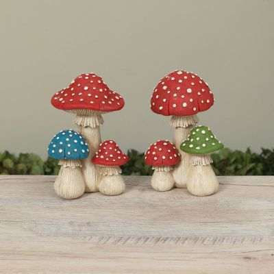 Image showing  8.27 in. Hedgehogs on Mushrooms Figurines, Set of 2