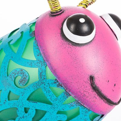 Image showing  13.78 in. Solar Powered Metal Grasshopper