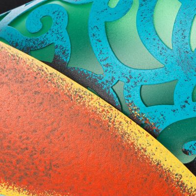 Image showing  13.78 in. Solar Powered Metal Grasshopper