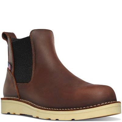 Danner Men's Bull Run Chelsea 6 in. Brown Wedge Steel Toe Work Boots
