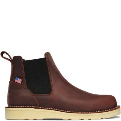 Image showing  Men's Bull Run Chelsea 6 in. Brown Wedge Steel Toe Work Boots