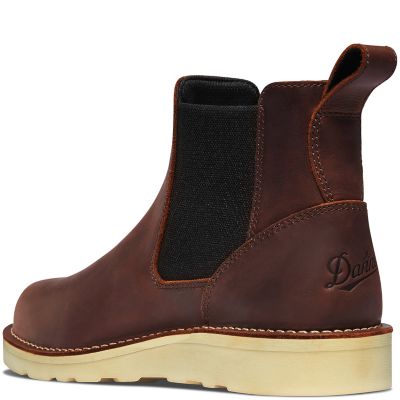Image showing  Men's Bull Run Chelsea 6 in. Brown Wedge Steel Toe Work Boots