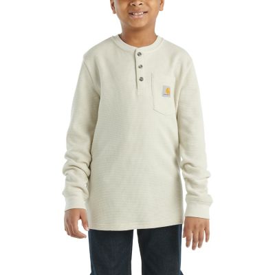 Image showing 0 th Carhartt Boys' Long-Sleeve Henley Pocket T-Shirt, CA6614-K01