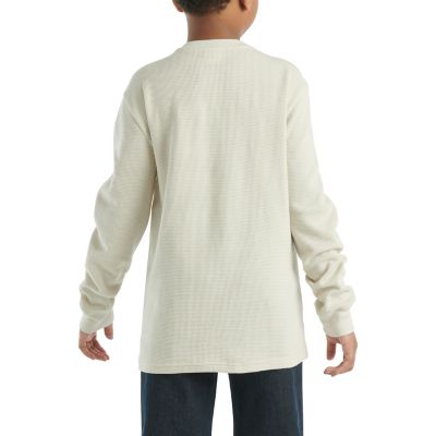 Image showing 1 th Carhartt Boys' Long-Sleeve Henley Pocket T-Shirt, CA6614-K01