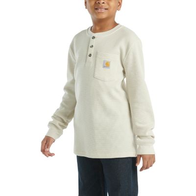 Image showing 2 th Carhartt Boys' Long-Sleeve Henley Pocket T-Shirt, CA6614-K01