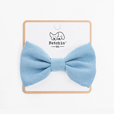 Fetchin' Co Pet Chambray Collar Bow Tie