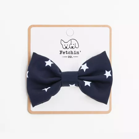 Fetchin' Co Navy Collar Bow Tie for Pets Dog Bandanas Ties & Accessories