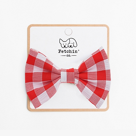 Fetchin' Co Pet Gingham Collar Bow Tie