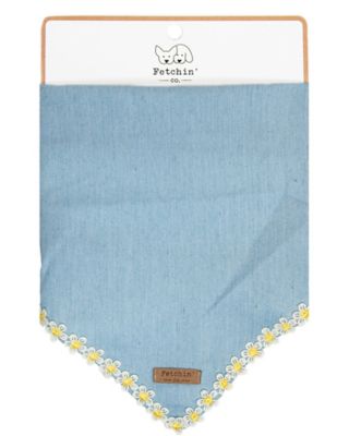 Fetchin' Co Chambray Flower Pet Bandana