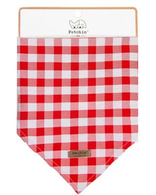 Fetchin' Co Red Plaid Pet Bandana