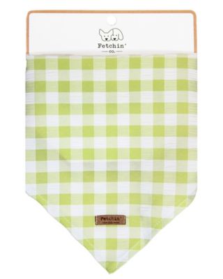 Fetchin' Co Green Plaid Pet Bandana