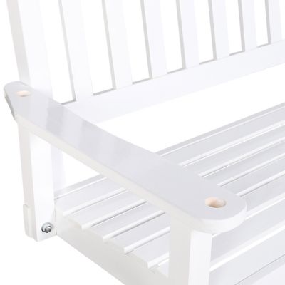 Image showing 9 th Veikous 2-Person Outdoor Wooden Patio Porch Swing with Chains and Curved Bench, 550 lb. Capacity, 4 ft.