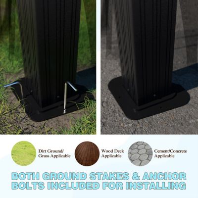 Image showing  14 ft. x 12 ft. Aluminum Double Hardtop Gazebo with Black Netting