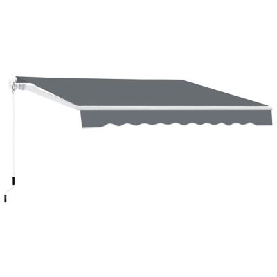 Image showing  12 x 10ft. Gray Manual Patio Retractable Awnings
