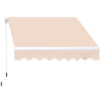 Image showing  7 ft. W x 8 ft. D Manual Patio Retractable Awnings in Beige