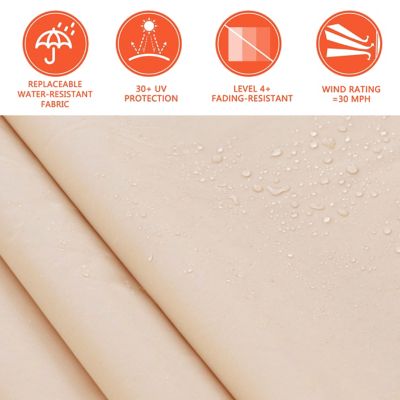 Image showing  7 ft. W x 8 ft. D Manual Patio Retractable Awnings in Beige