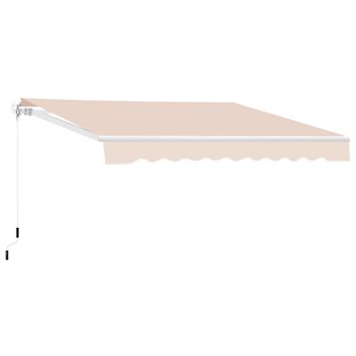 Image showing  13 W x 8 D ft. Manual Patio Retractable Awnings, Beige