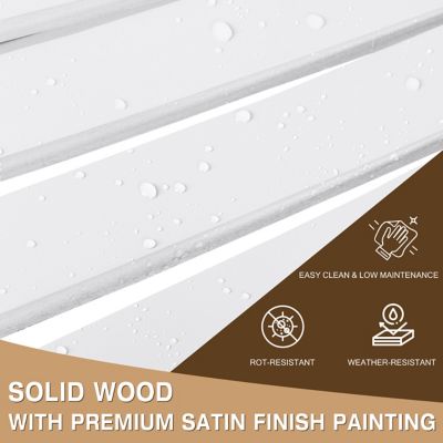 Image showing 5 th Veikous 3 pc. Wood Outdoor Rocking Chair Set with Curved Seat and High Backrest