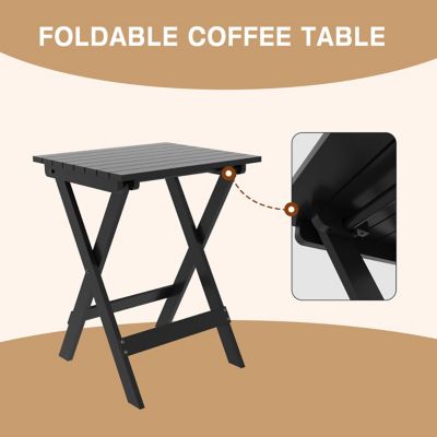 Image showing 8 th Veikous 3 pc. Wood Outdoor Rocking Chair Set with Curved Seat and High Backrest