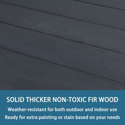 Image showing 5 th Veikous Garden Potting Bench Wood Table with Stainless Sink and Drawer, Gray, 47.9 in.