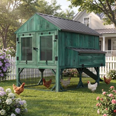 Veikous Metal Cage Pet Chick Coops, 10 Chicken Capacity