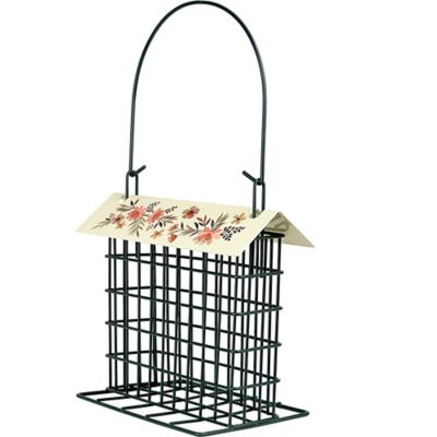 Wild Wings Decorative Metal Suet Cage Bird Feeder 1 Cake