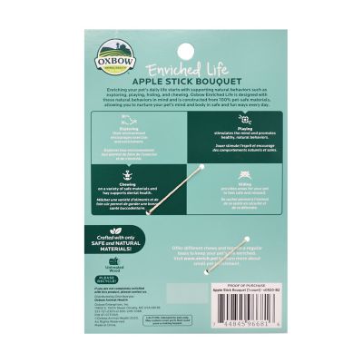 Image showing  Enriched Life Apple Stick Bouquet Small Animal Chew