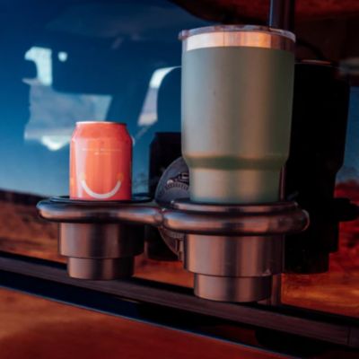 Image showing  2-Cup Holder, Vertical Surface Mount, Black