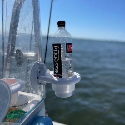 Image showing  1-Cup Holder - Vertical Surface Mount in White, MC5314W