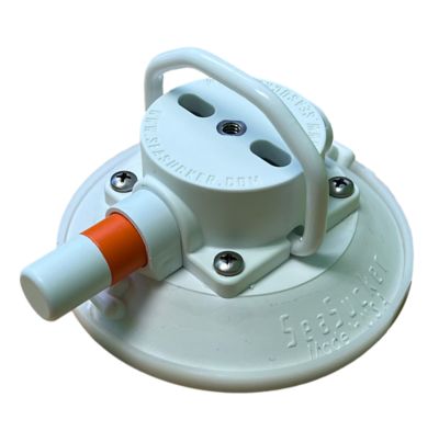 SeaSucker 4.5 in. Vacuum Mount with Flat D-Ring, White, Use to Hold Ropes and Straps, VM1013W