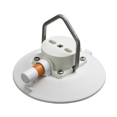 SeaSucker 6 in. Vacuum Mount with Pointed D-Ring, White, VM1016W