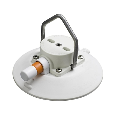 SeaSucker 6 in. Vacuum Mount with Pointed D-Ring, White, VM1016W