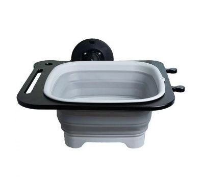 SeaSucker Overlanding Kitchen Portable Sink Basin Attachment in Black, SM9101B