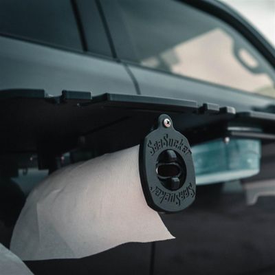 Image showing  Overlanding Kitchen Portable Station, Paper Towel Holder/Trash Bag/Cutting Area, Black