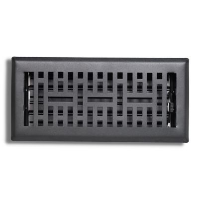 Sierra Grates Metro Steel Floor Register, 4 in. x 10 in. Cast Iron Black